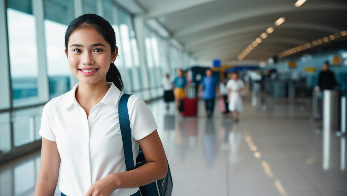 خادمة فلبينية للتنازل من المطار ✈️ 0533241702 حلول عملية وعالية الجودة مع مكتب الواحة للعمالة المنزلية